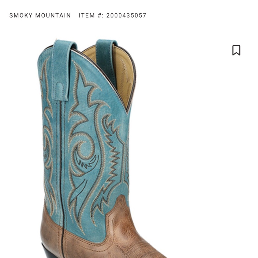 Smoky Mountain Blue and Brown Western Boots